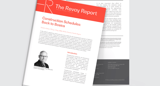 Construction Schedules: Back to Basics