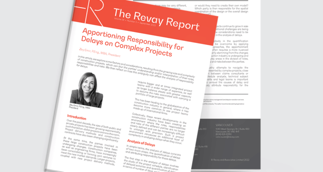 Apportioning Responsibility for Delays on Complex Projects
