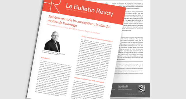 Bulletin Revay – Achèvement de la conception : le rôle du maître de l’ouvrage