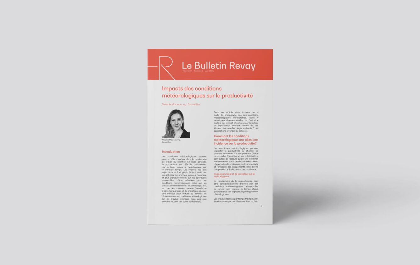 Bulletin Revay – Impacts des conditions météorologiques sur la productivité