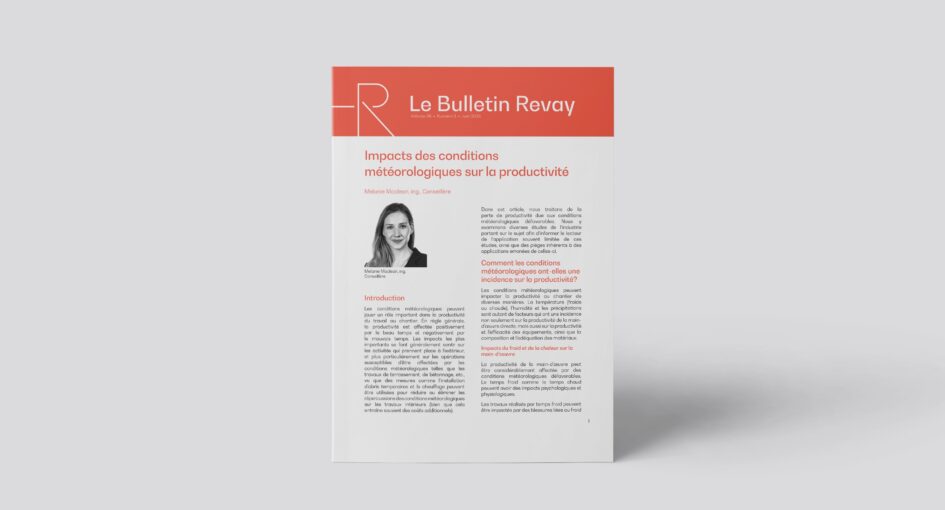 Bulletin Revay – Impacts des conditions météorologiques sur la productivité